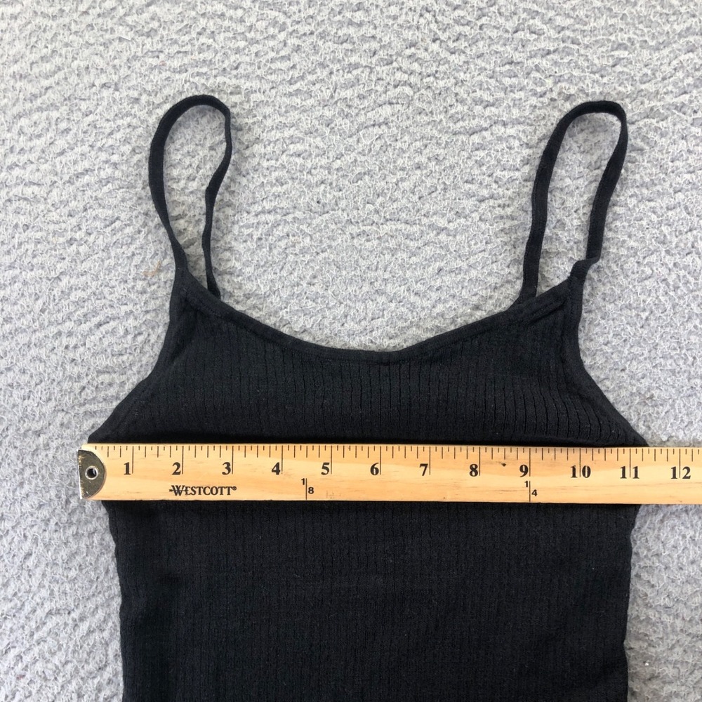 Buck Mason Tank Top Womens XS Black Cotton Linen Blend Ribbed Minimalist - Picture 10 of 12